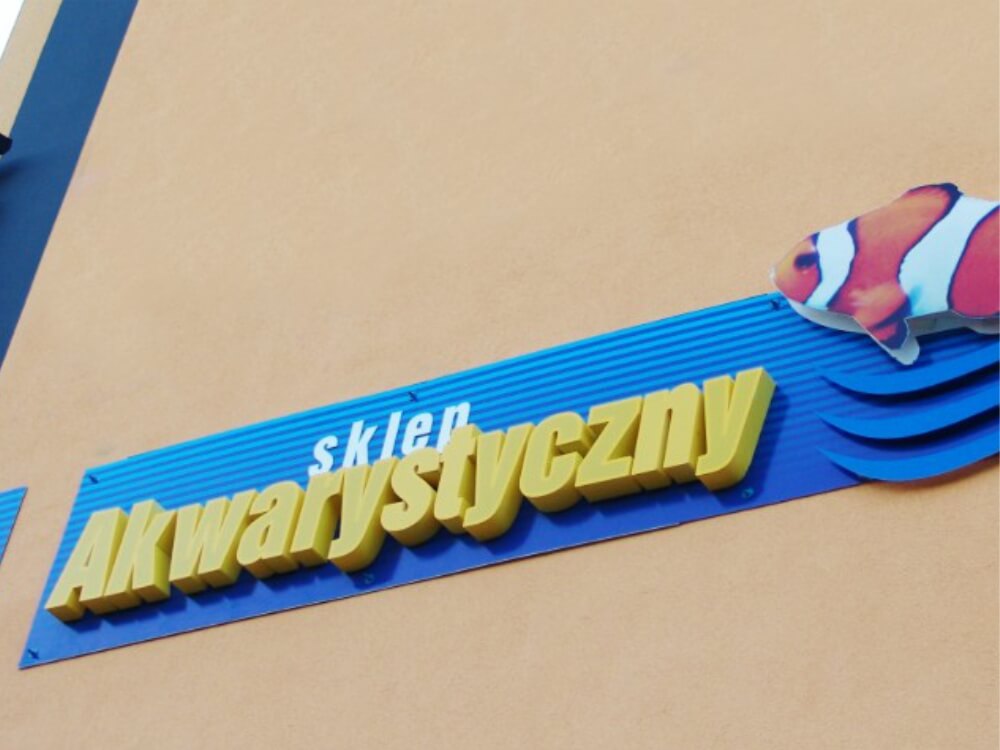 3D logo on a building