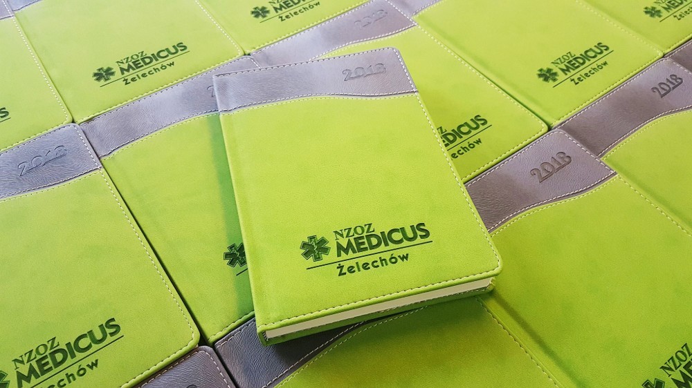 diary calendar with company logo