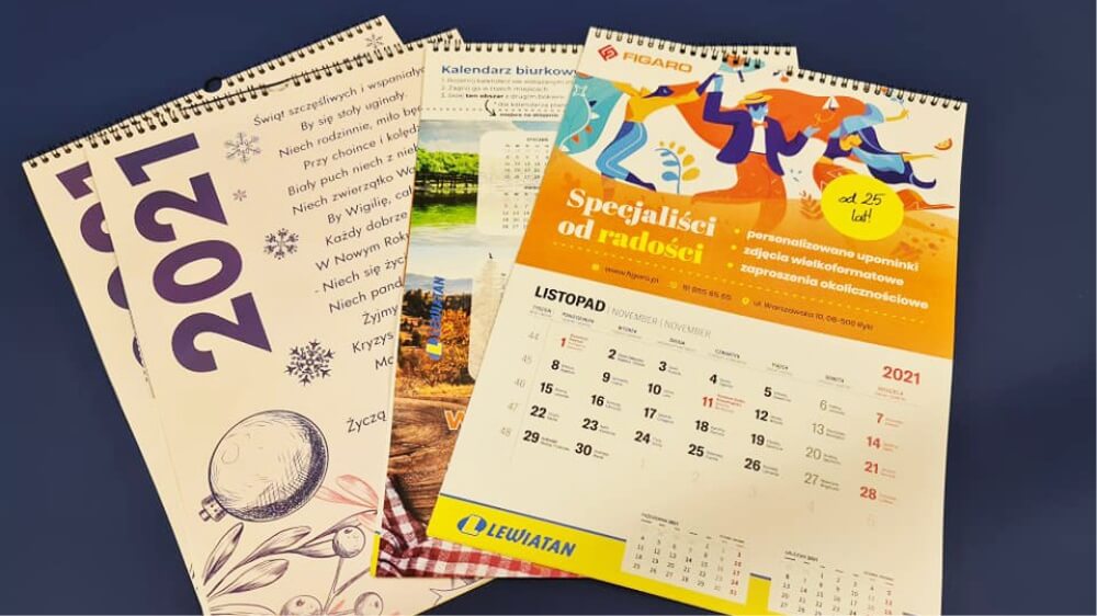 printed 13-sheet wall calendar
