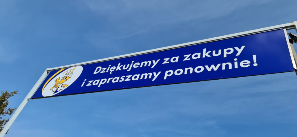 shop sign made by a print shop