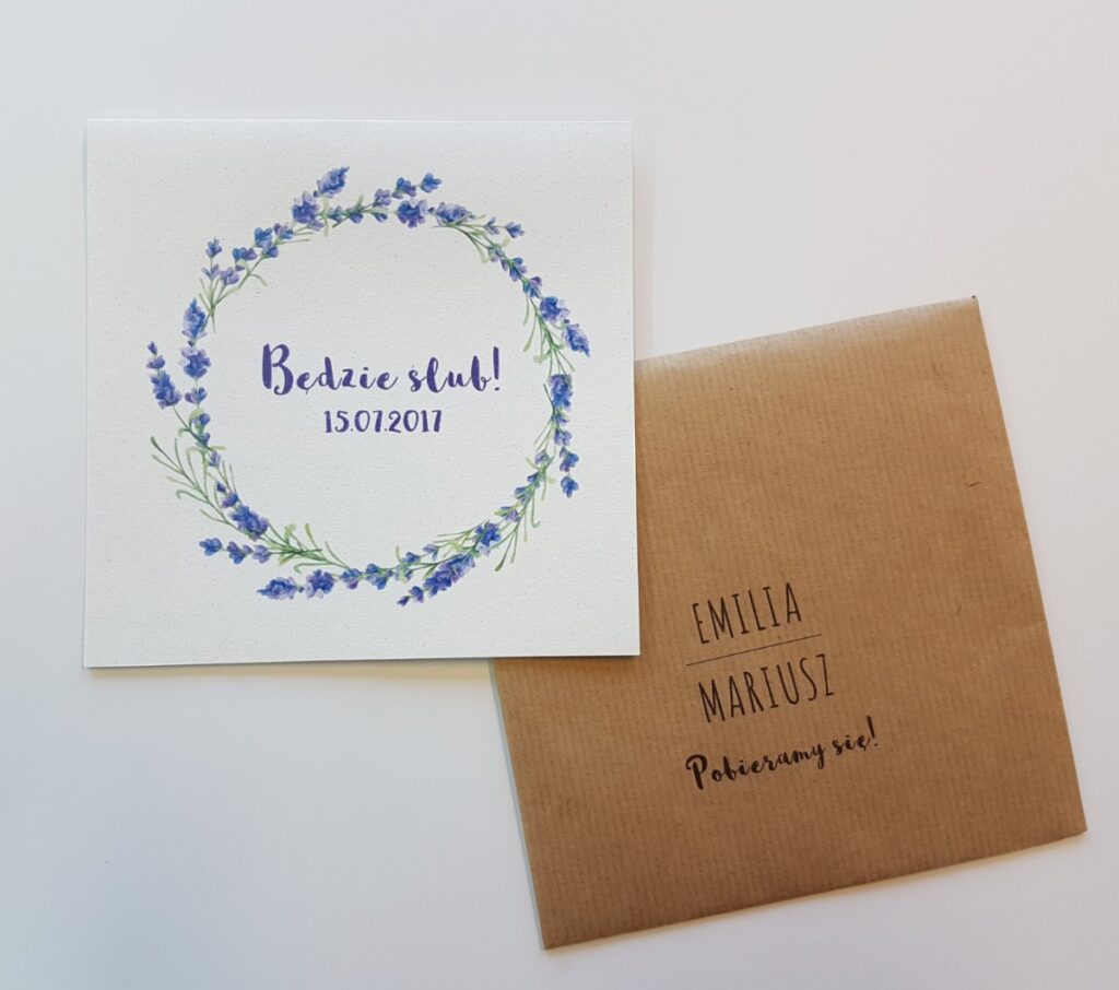 Printed wedding invitations